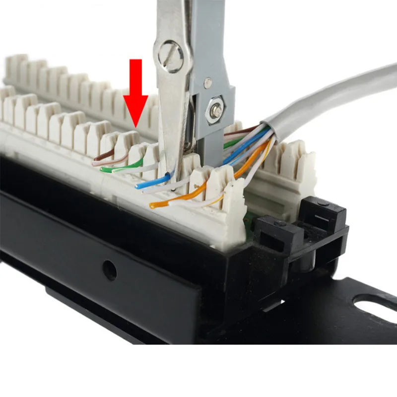 LSA Punch Down Tool 110-Drahtschneider Telekommunikations-Crimpzange RJ11 Rj45 Keystone Jack Netzwerkkabel Modul Telefon Krone Patch Panel