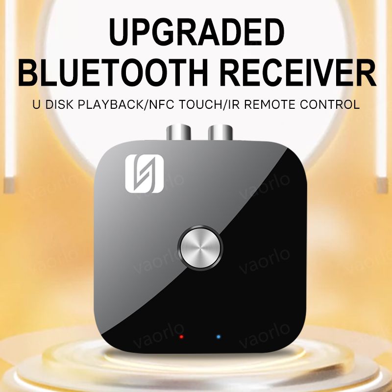 T68 Bluetooth 5.3 Audio Receiver NFC 3.5mm AUX RCA Stereo Wireless Adapter USB U-Disk HIFI Lossless Music For Car Kit Speaker