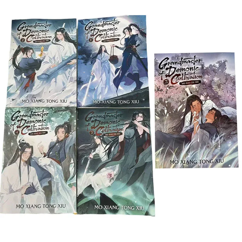 5 冊/セット 英語フィクション本 悪魔栽培の団長 Mo Dao Zu Shi 小説 Vol. 1-5 コミックブック 英語マンガ小説