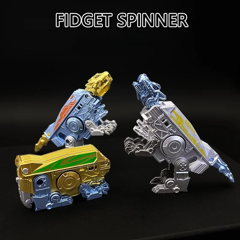 2 in 1 Transforming Fidget Spinner Dinosaur Fidget Toys Mechanical Tyrannosaurus Rex Folding Rotating Decompression Hand Spinner