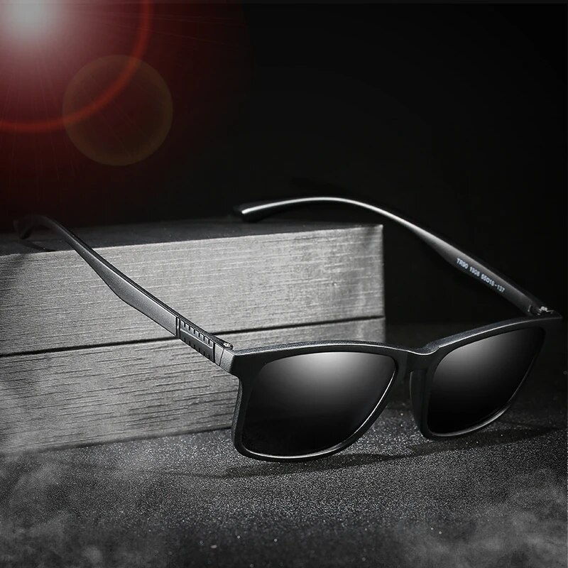 Luxus Männer Polarisierte Sonnenbrille Mode Vintage Platz Ultra Licht TR90 Rahmen Fahren Angeln Sonnenbrille Für Mann UV400 Brillen
