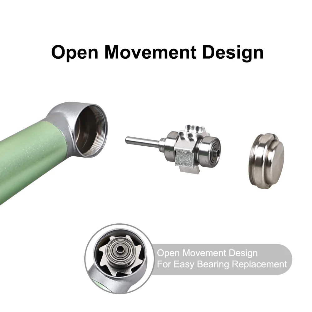 2/4 หลุมที่มีสีสันมาตรฐานหัว PUSH ปุ่มทันตกรรม Handpiece ความเร็วสูงเดี่ยวสเปรย์น้ํา Air Turbine ทันตกรรมเครื่องมือ