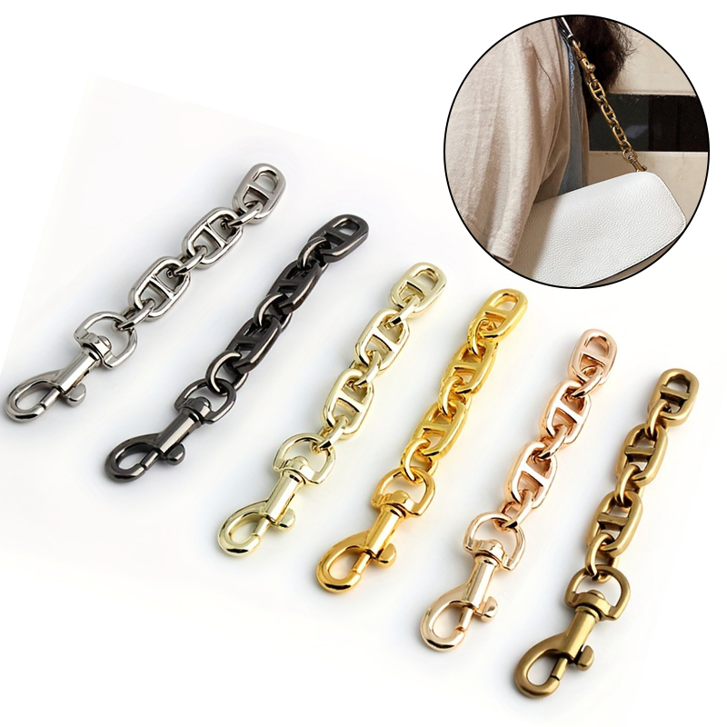 Bolso de mano con cadena de extensión, bandolera de metal con correa para el hombro, reemplazo de bolso de mano con accesorios de cadena DIY, 2 uds.
