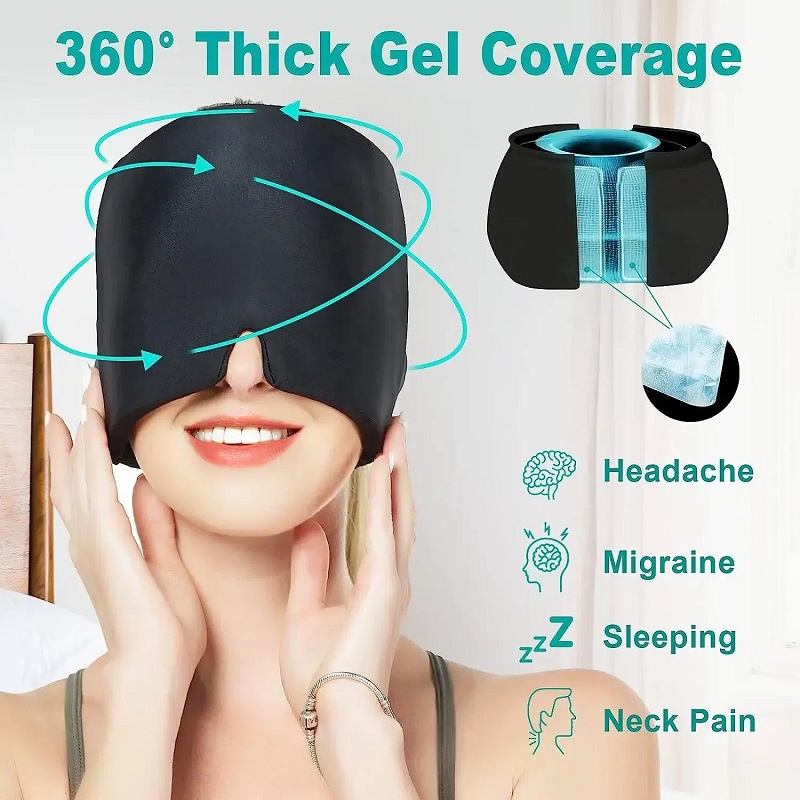 Therapie-Stirnback, Migräne-Entlastungskappe, Gel-Eiskappe, Kaltpackung, Kopfpackung, Kühlung, Kaltpackung, Gesichtspackung, Kaltpackung, Gesichtspackung