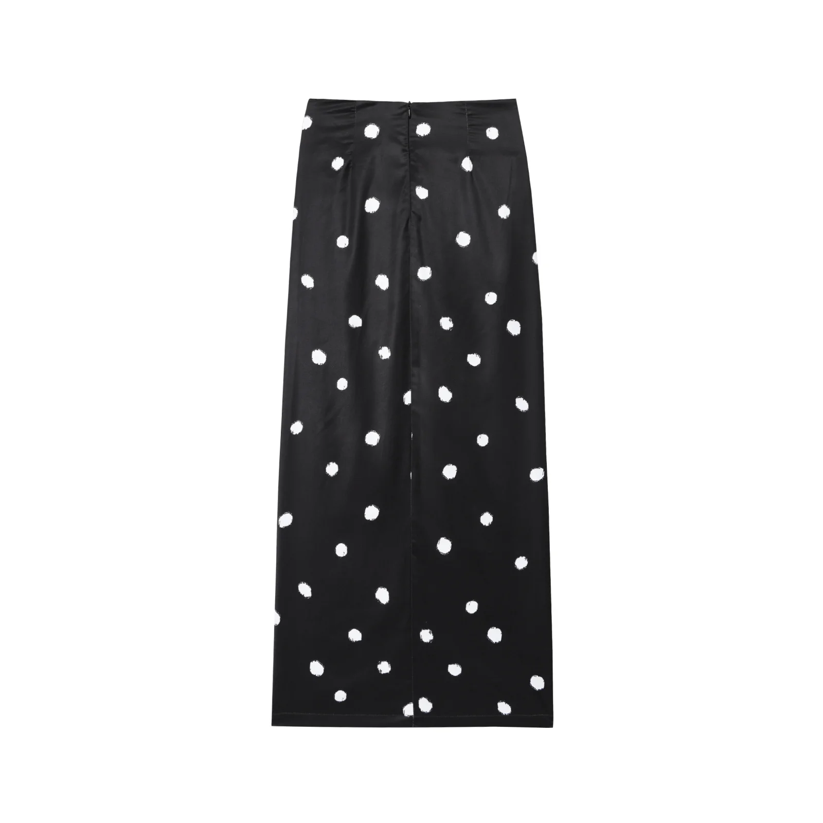 2025 เซ็กซี่สีดํา Polka Dot Midi กระโปรง: ต้นขาสูง,Bow-Tie เอว, ข้อเท้า-ความยาว Curve-กอดออกแบบสําหรับผู้หญิงฤดูร้อนสบายๆ