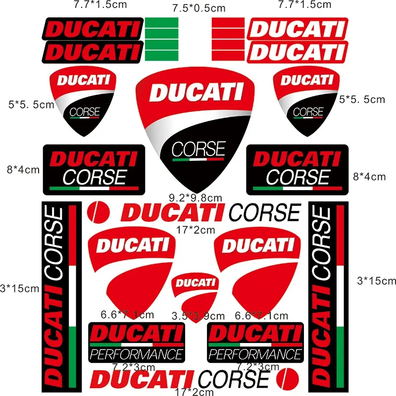 Мотоциклетные наклейки DUCATI с логотипом, наклейка на велосипедный шлем для DUCATI Monster Hypermotard 950 939 821 SP 1100 696 595 797 автомобильные аксессуары