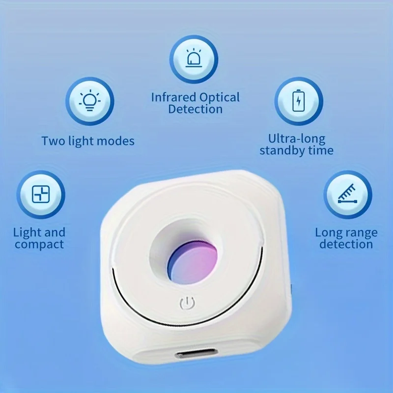 Hidden Camera Detector Portable Pinhole Hidden Lens Detect Finder for Hotel Anti Peeping Device anti Surveillance Inspection