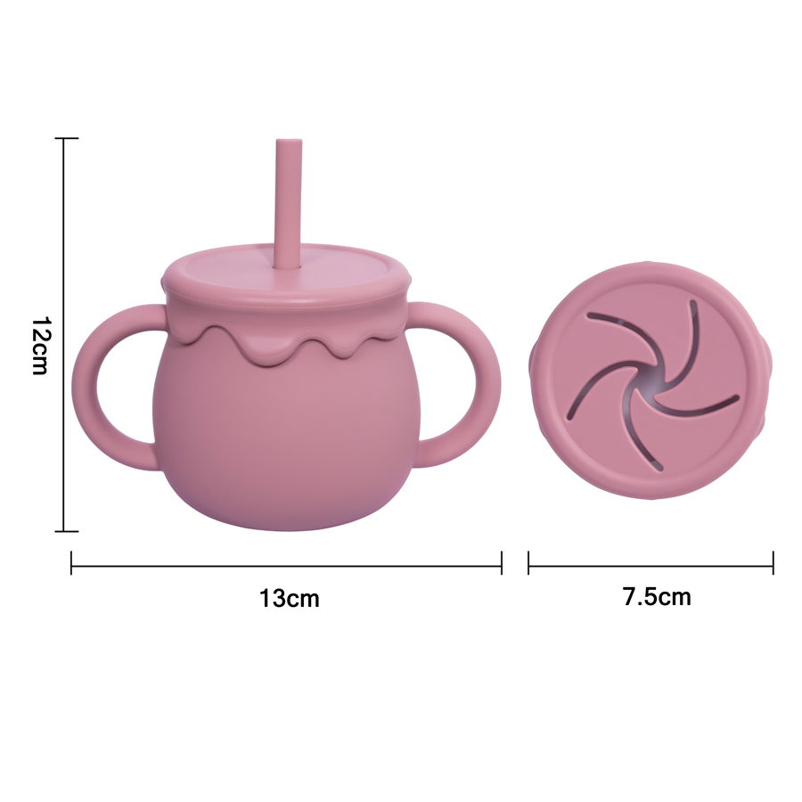 ถ้วยให้อาหารเด็กแบบพกพา Drinkware ถ้วย Sippy Solid อาหารถ้วยขนมเด็กวัยหัดเดินการเรียนรู้ถ้วยทารกแรกเกิดอุปกรณ์