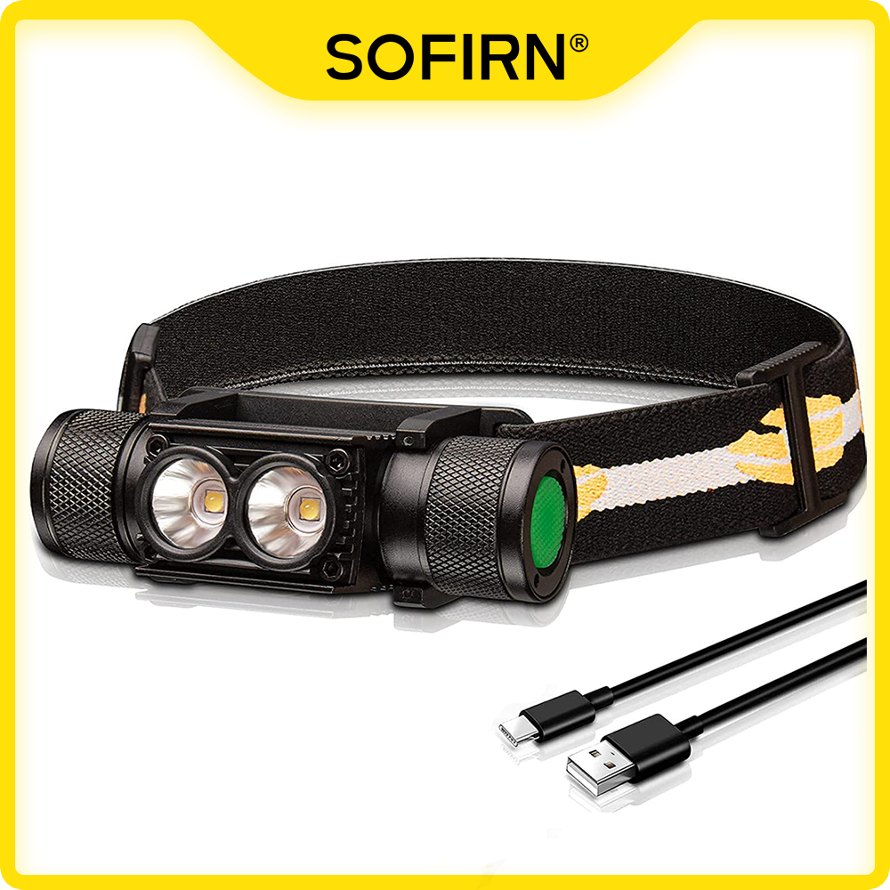 Sofirn faro H25L 18650 recargable 1200LM USB C Dual LH351D 90CRI 5000K linterna de cabeza Camping pesca antorcha