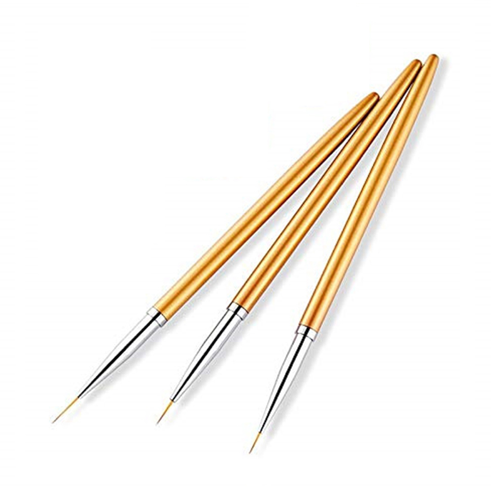 LINMANDA-Kit d'outils de manucure en métal, extension de gel, pinceaux de peinture, dessin pétale de fleur, ensemble d'outils d'art d'ongle, dessus rond