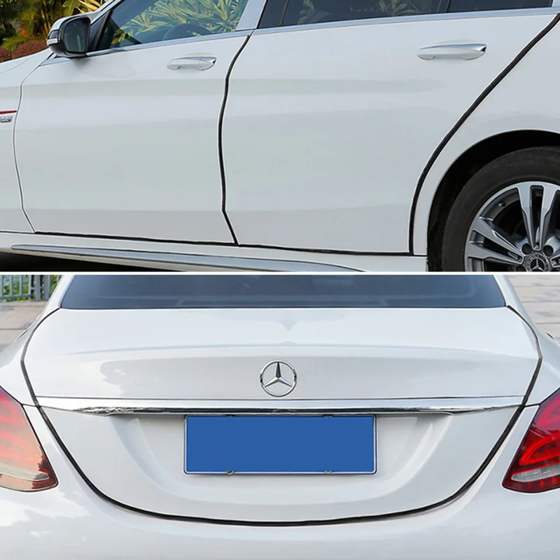 Car Door Edge Scratch Protector with Steel Disc Bumper Trim Edge Scratch Protector Strip Sealing Guard Styling Protector Decor