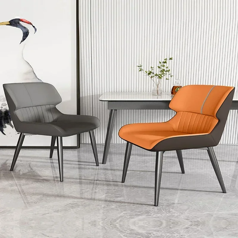 Designer เก้าอี้รับประทานอาหารหรูหราเฟอร์นิเจอร์ในครัวเรือน Modern Minimalist พนักพิงที่นั่งเก้าอี้เลานจ์หรูหราห้องรับประทานอาหาร