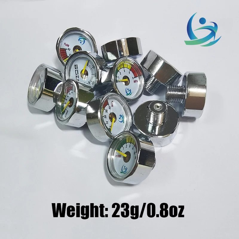 Manometro Manometro Mini Micro 25mm/1 pollici Manometro Aria Compressa Pompa A Mano Diving HPA Regolatore M8 * 1 M10 * 1 1/8NPT 1/8BSPP