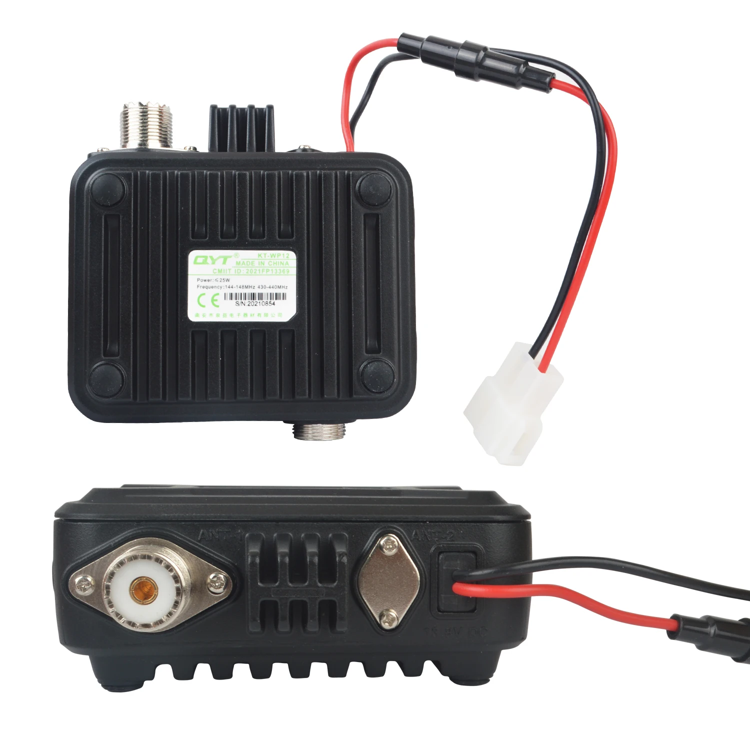 The Smallest Mobile Radio QYT KT-WP12 Mini Compact 25W 200Ch Mobile VHF/UHF Dual Band Amateur Ham Radio