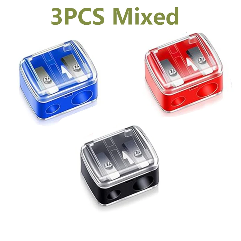 Sacapuntas de delineador de ojos, sacapuntas de maquillaje duales, lápiz cosmético, sacapuntas de lápiz de maquillaje compacto para delineador de ojos, lápices delineador de labios, 1-3 uds.