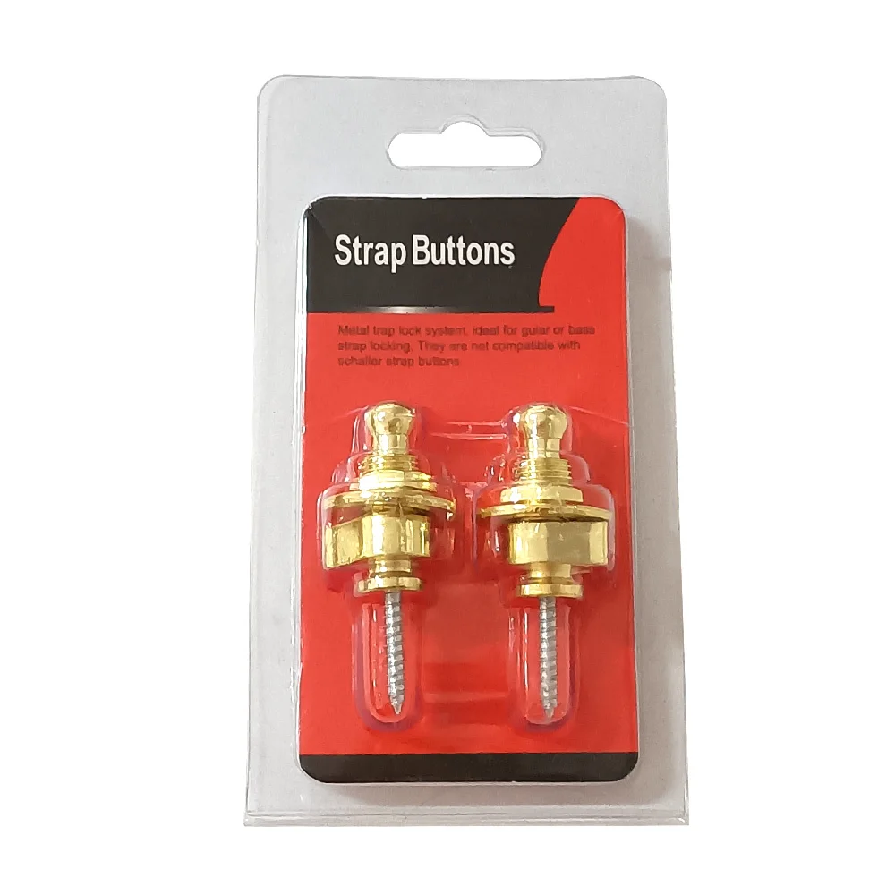 2 ชิ้น/เซ็ตล็อคสายกีตาร์ Straplock Straplok ปุ่มสําหรับกีตาร์เบสไฟฟ้าอะคูสติกทั้งหมด 3 สี