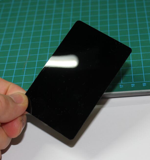 Leere Kunststoff-PVC-Acetat-Visitenkarten mit glänzender Oberfläche, Dicke 0,5 mm, 19 mil, Weiß, Schwarz, Klar, Transparent