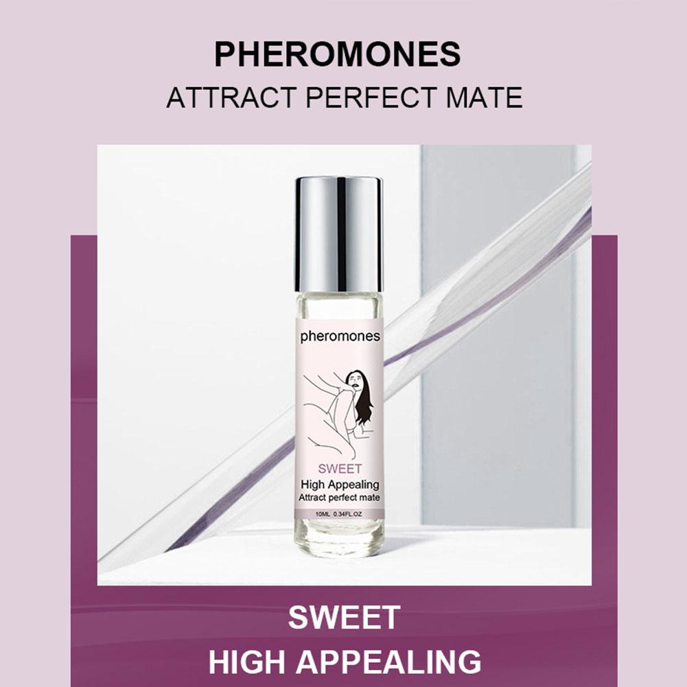 Perfume de feromonas sexuales para mujeres para atraer hombres estimulan la flirteo de larga duración socio íntimo aceite de Perfume corporal portátil