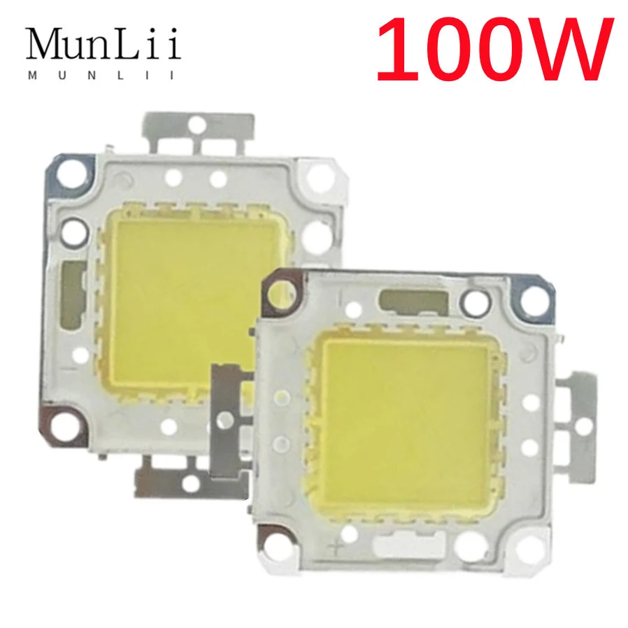 Chip de bombilla LED COB, 100W, 50W, 30W, 20W, 10W, cc 12V, 36V, para reflector de jardín, luz integrada cuadrada