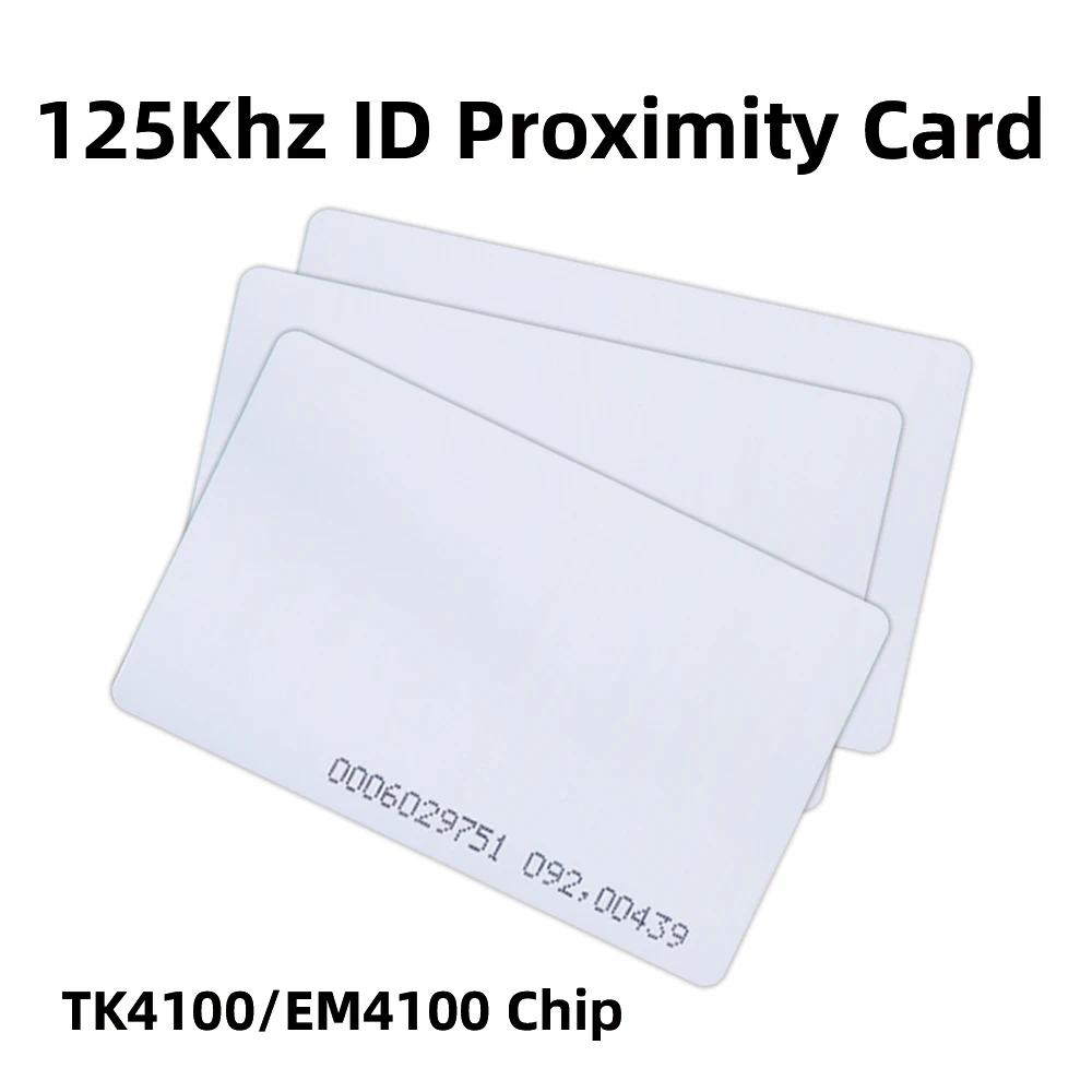 10pcs Access Control Card RFID Card 125KHz EM4100 TK4100 Smart  Proximity Card RFID Tag Key for Access control Key Free Shipping