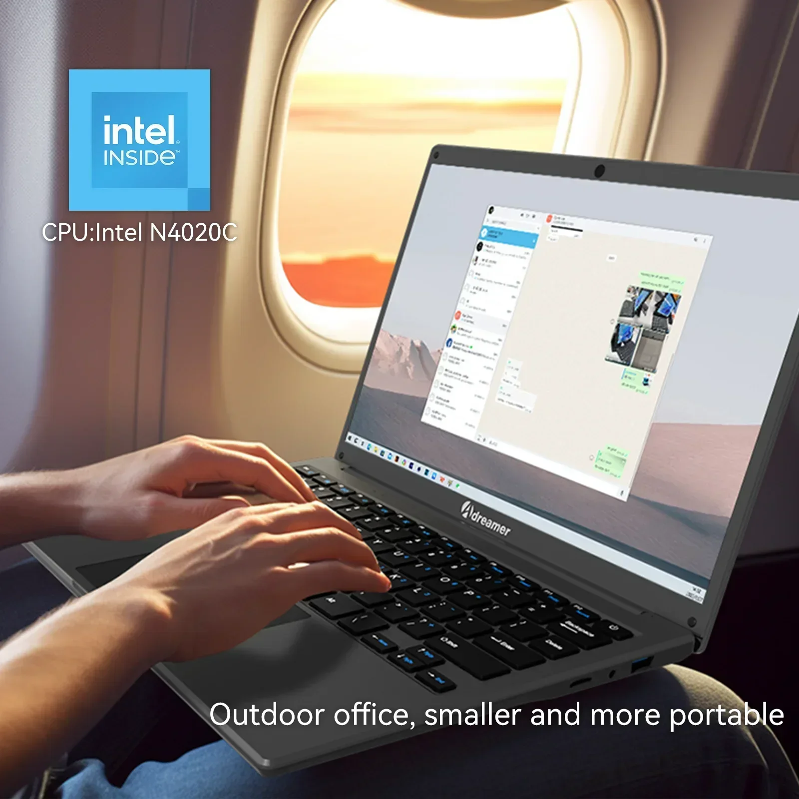 New! Adreamer Laptop 13.3 Inch Portable Laptops Low Price With Intel CPU 2.5K FHD IPS 8GB 1T SSD  2.5K FHD Display Notebook