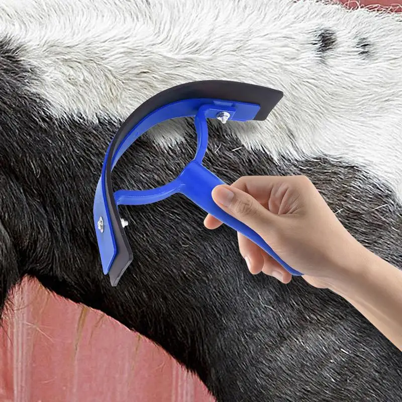 Raspador de sudor para caballos, herramienta raspadora para quitar caballos, ayuda para el cuidado de animales ecuino, herramientas de aseo para caballos, burros y ganado