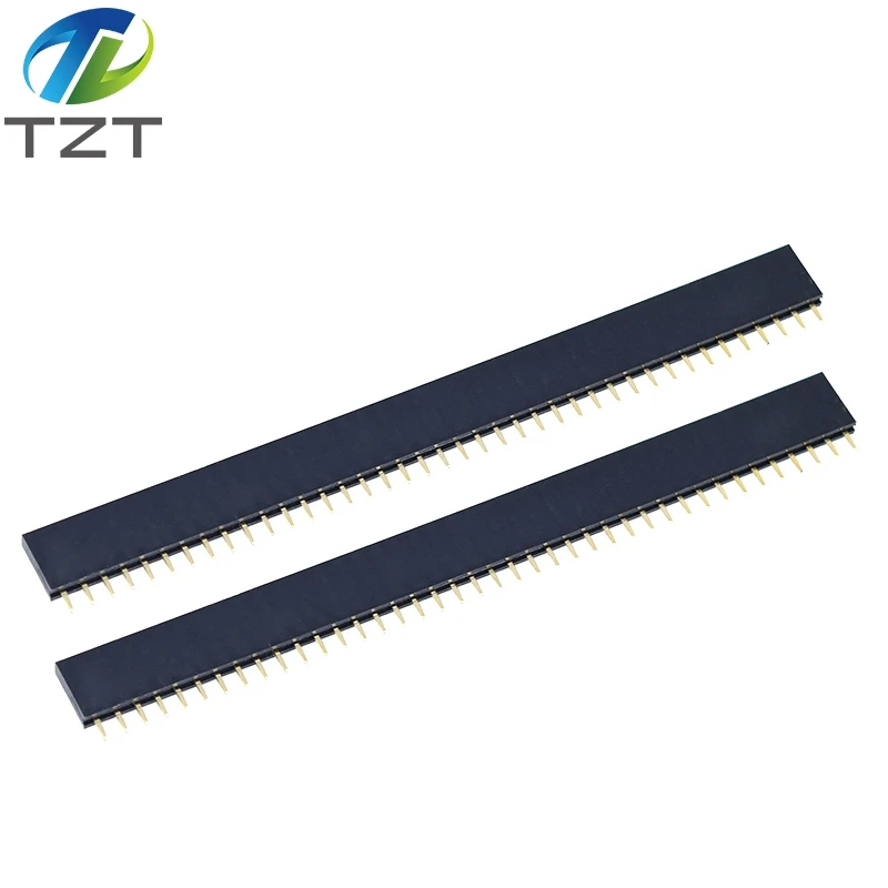 20pcs 10 pairs 40 Pin 1x40 Single Row Male and Female 2.54 Breakable Pin Header JST Connector Strip for Arduino Black