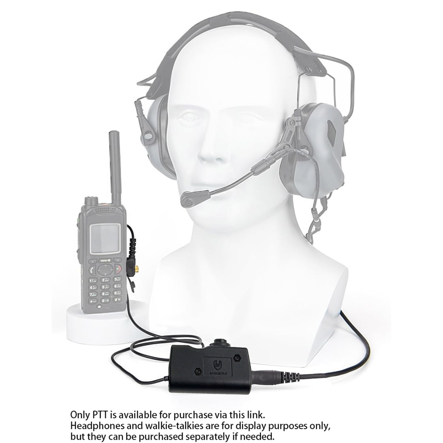 Тактический адаптер для гарнитуры PTT для Kenwood Baofeng UV-5R UV-5RE Plus BF-888S Walkie Talkie Ham Radio