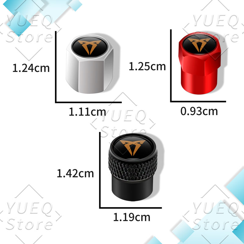 4 pçs emblema de metal tampas da válvula do pneu da roda do carro airdust cobre para assento ibiza leon 300 ateca exeoarraco altea acessórios automóveis