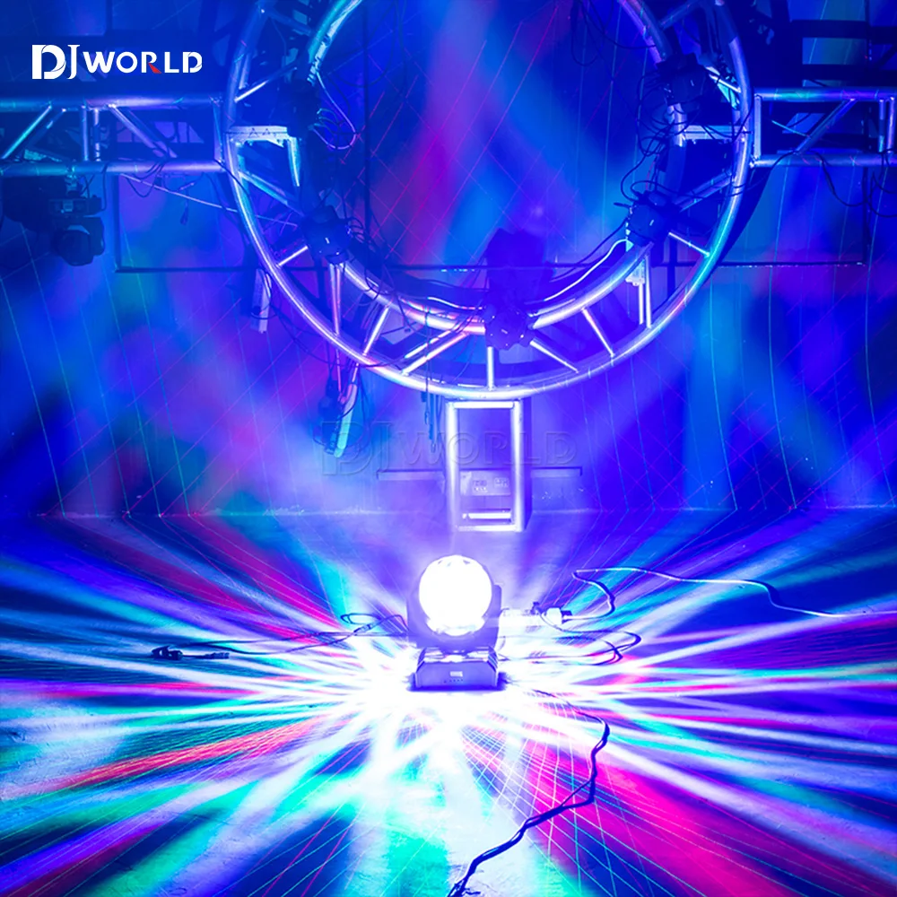 16X3W RGBW ฟุตบอลโคมไฟ Moving Head Light Beam แขนคู่ Strobe โปรเจคเตอร์ 16/18DMX Stage DJ Bar Party Stage Light 3in1