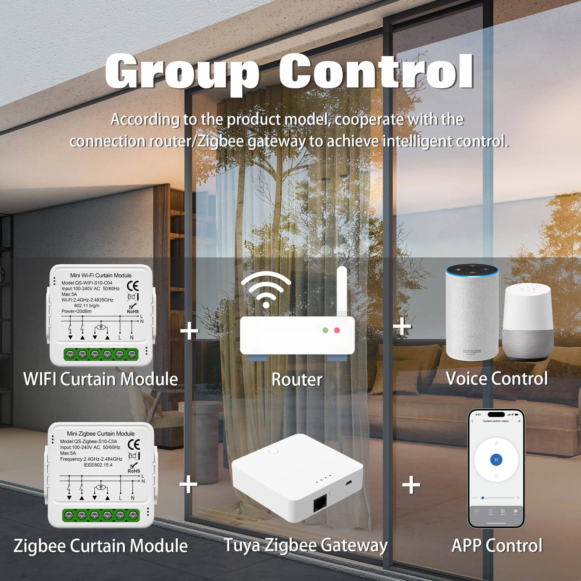 Tuya wifi zigbee módulo de interruptor de cortina inteligente para persianas rolo motor do obturador controle app trabalho com alexa google casa vida inteligente