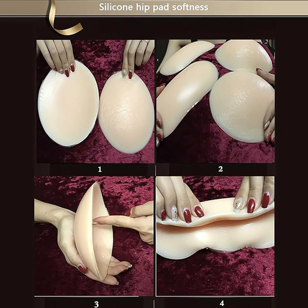 4 Pieces of Self-adhesive Rich Hip Silicone Pad Thickened Fake Butt Hip Lift Artifact Sexy Hip Pad  Beautiful