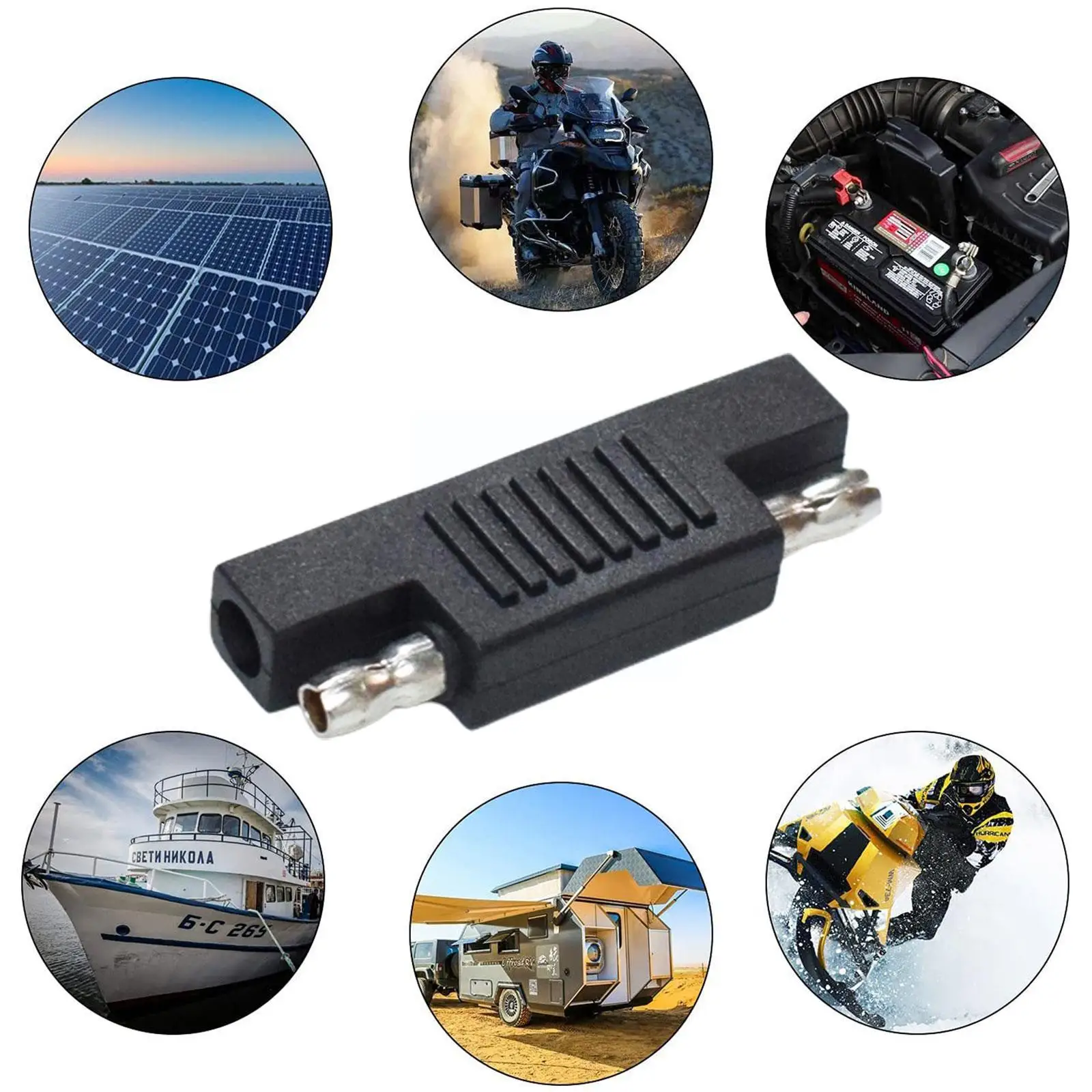 Adaptador inverso de polaridad Solar SAE, Conector de conversión de batería macho a SAE, enchufe macho, Panel principal, cable I7A8, 12V/24V