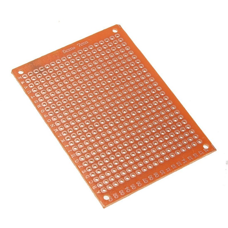 20Pcs PCB Universal Board Single Side Yellow 5x7cm PCB Board Prototype Perforated Grid Board for DIY