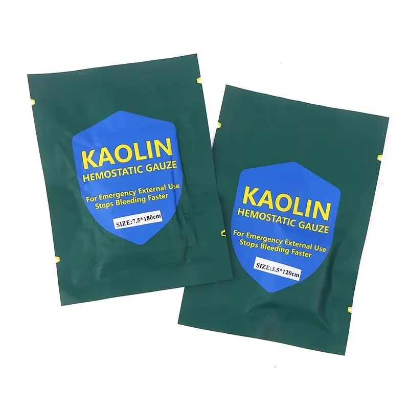 4 ขนาด Hemostatic Gauze COMBAT การบาดเจ็บฉุกเฉิน Z-พับที่ละลายน้ําได้สําหรับ Ifak ยุทธวิธีทหาร First Aid Kit บาดแผลทางการแพทย์ Dressing