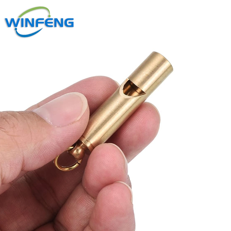 High Quality Brass Whistle Super Loud Emergency Whistle Keychain for Outdoor Camping Survival Life Saving Pet Training