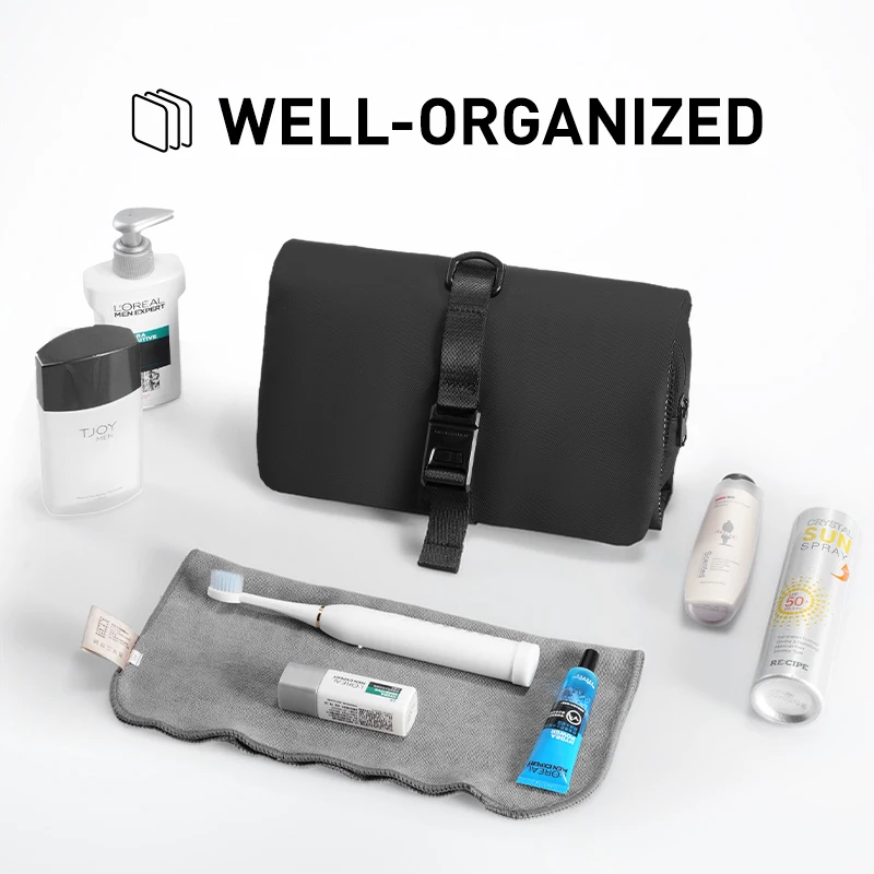 MARKRYDEN MagiClip: Bolsa de higiene separada úmida e seca com suporte para escova de dentes para uso diário