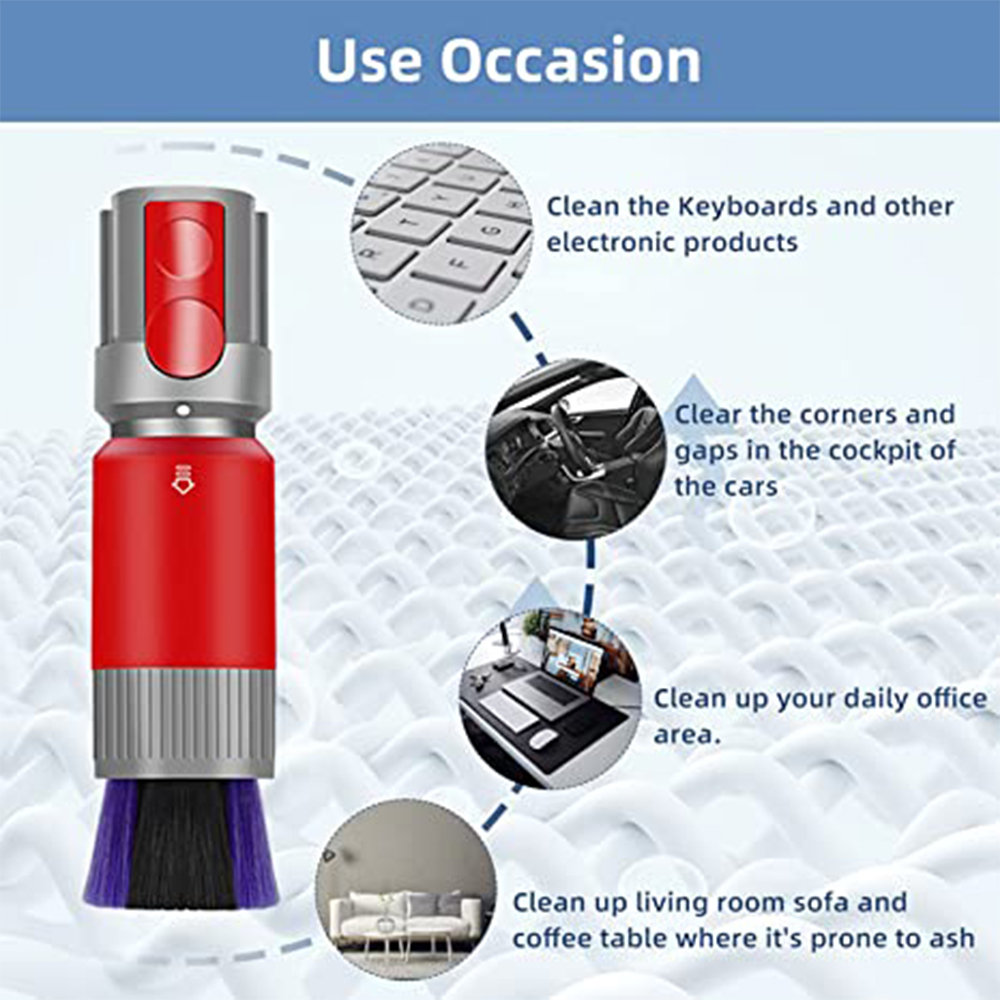 Scratch-ฟรีแปรงปัดฝุ่นใช้งานร่วมกับ Dyson V7 V8 V10 V11 V12 V15 เครื่องดูดฝุ่น Self-ทําความสะอาดขนแปรงนุ่ม
