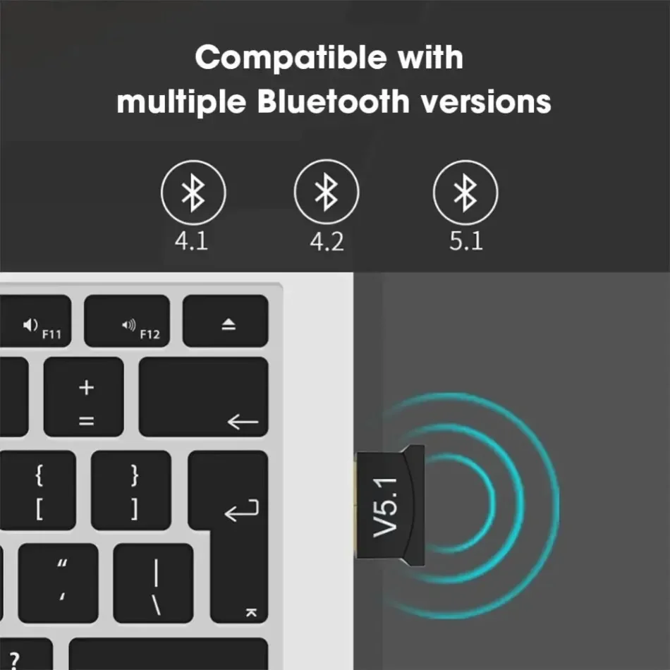 USB Bluetooth 5.1 Adapter Transmitter Receiver Bluetooth 5.3 Dongle Wireless USB BT5.0  BT4.0 AdapterS for PC Laptop Computer
