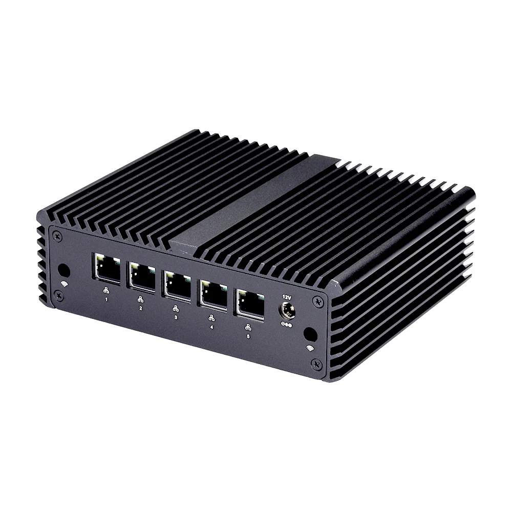 Qotom Mini PC 5 * I226-V B3 2.5G Lan N4000 J4125 Pfsense Firewall Router Mini PC Q750G5