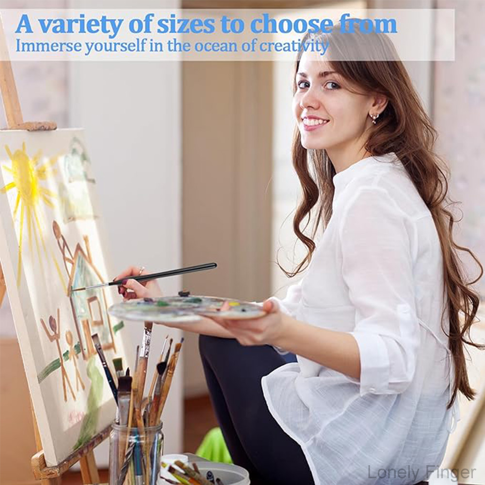 11/22Pcs Miniature Detail Paint Brush Set with Natural Wood Handle, Miniature Paint Brushes,Mini Small Painting Brushes for Art,