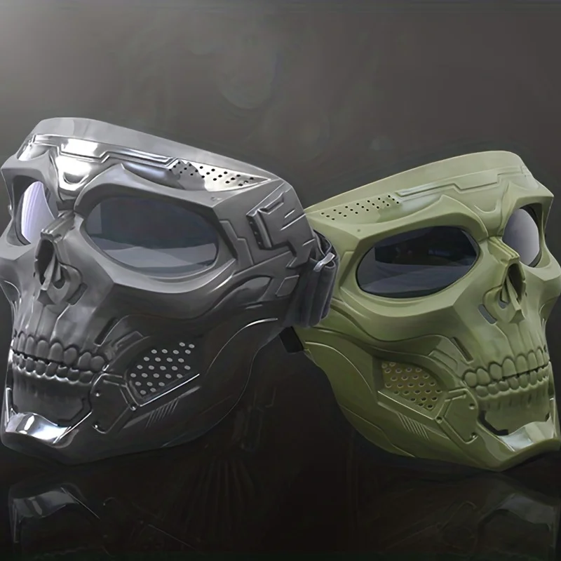Motocyklowa maska czaszki gogle przeciwwiatrowe sportowe okulary jeździeckie rekwizyty na Halloween wiatroszczelna maska taktyczna