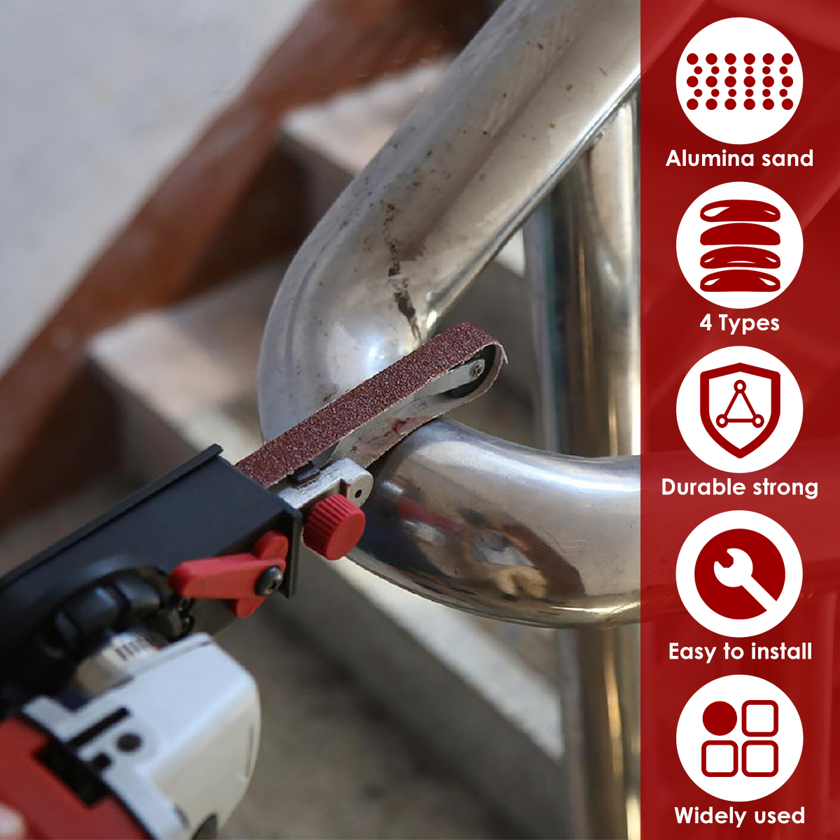 20Pcs Sanding Belts Aluminum Oxide Sander Belt Abrasive Belts Polishing Grinding Belts for Sanding Wood Metal Plastic