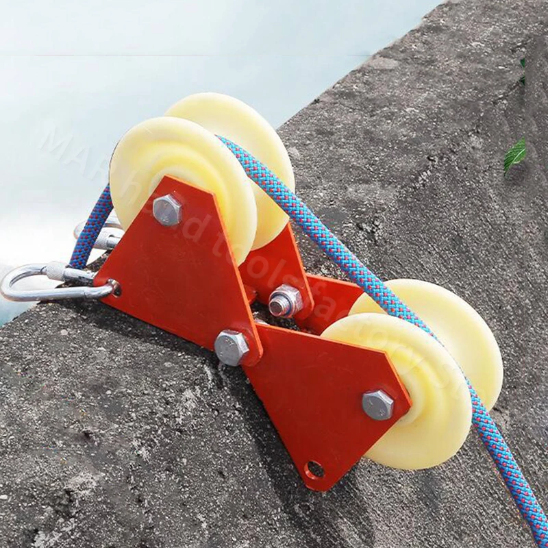 Dây Rút Lại Bảo Vệ Ròng Rọc Lao Động Tiết Kiệm Dây Chống Mài Mòn Bánh Xe Cáp Rút Lại Bảo Vệ Sling An Toàn Góc Tường Dây ròng Rọc