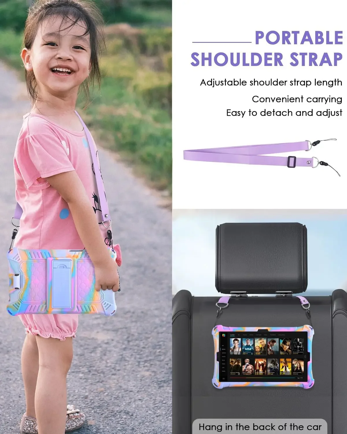Funda para tableta Samsung Galaxy Tab A9 + 11 "más funda 2023 SM-X210 X215 X216 A9 8,7 SM-X110/X115 funda de silicona suave con soporte para niños capa