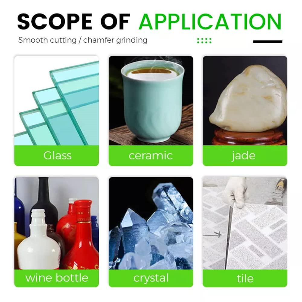 1 Kính Đĩa Cắt 100Mm Siêu Mỏng Lưỡi Cưa Ngọc Pha Lê Chai Rượu Mài Chamfering Lưỡi Dao Cắt kính Đĩa Cắt