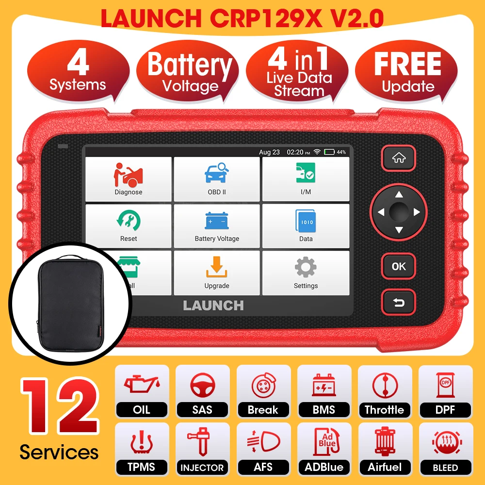 LAUNCH X431 CRP129X V2.0 outils de Diagnostic Scanner OBDII Scanner automobile professionnel Scanner de Diagnostic