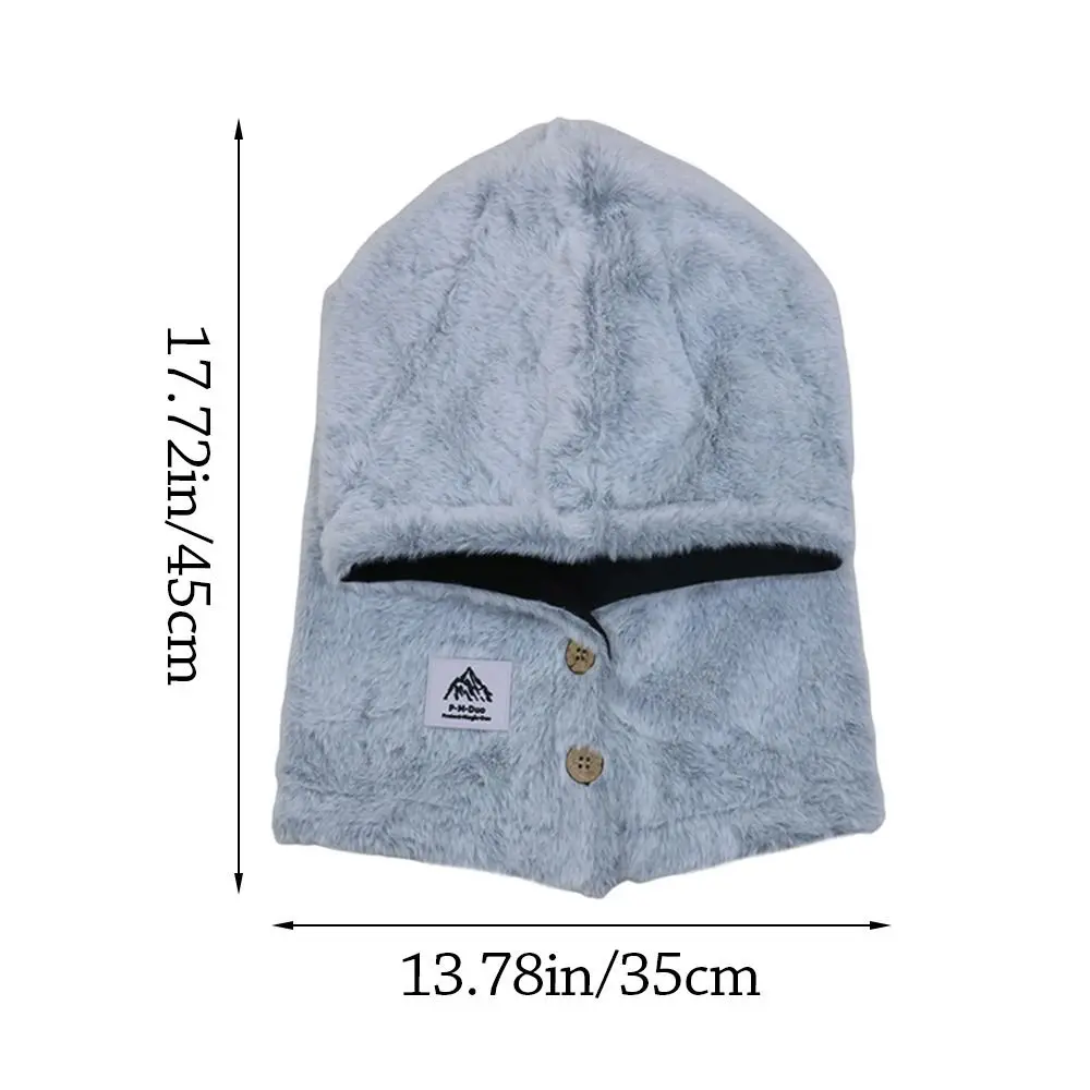 Moda de pelúcia inverno integrado boné cachecol proteção de orelha quente gorro chapéu cachecol macio à prova de vento balaclava chapéu ciclismo