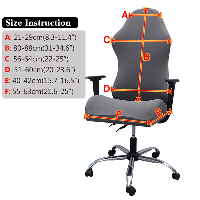 4 stücke Gaming Stuhl Abdeckungen Mit Armlehne Spandex Splicover Büro Sitz Abdeckung Für Computer Sessel Protector Cadeira Gamer