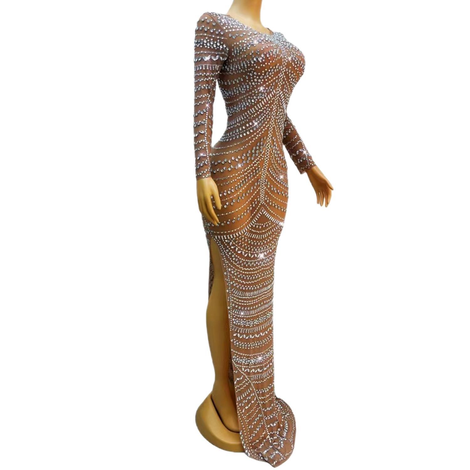 女性のファッションロングウエディングドレス 2024 セクシーな高級ビーズセクシーなマーメイドスタイルのドレス黒人ガールウエディングガラパーティードレス Huabao